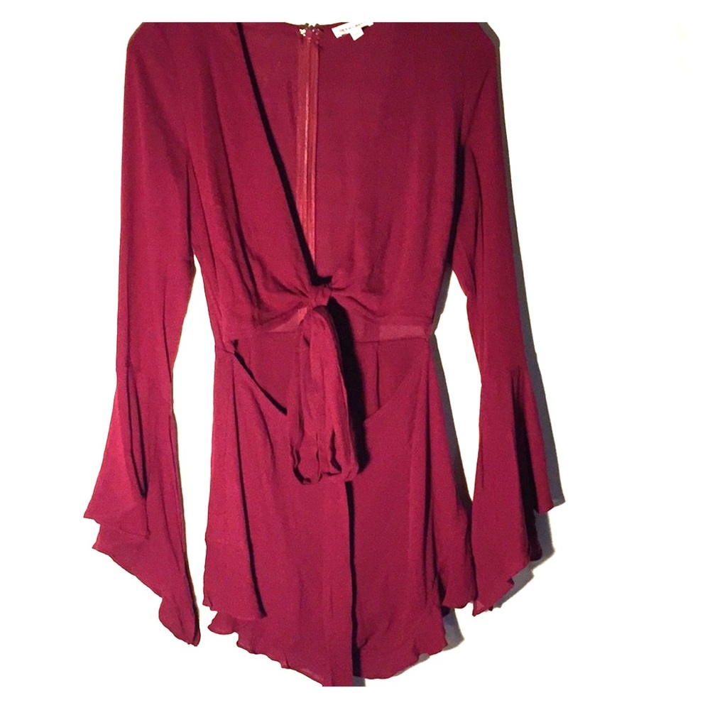 CottonCandy LA Romper Size Small Burgundy